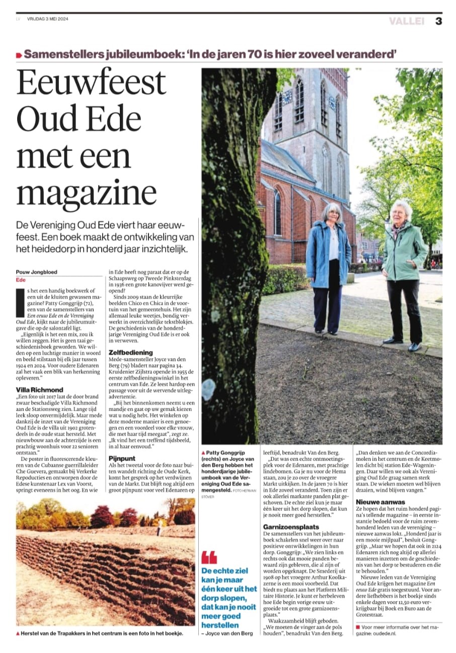 Eeuwfeest Oud Ede met een magazine